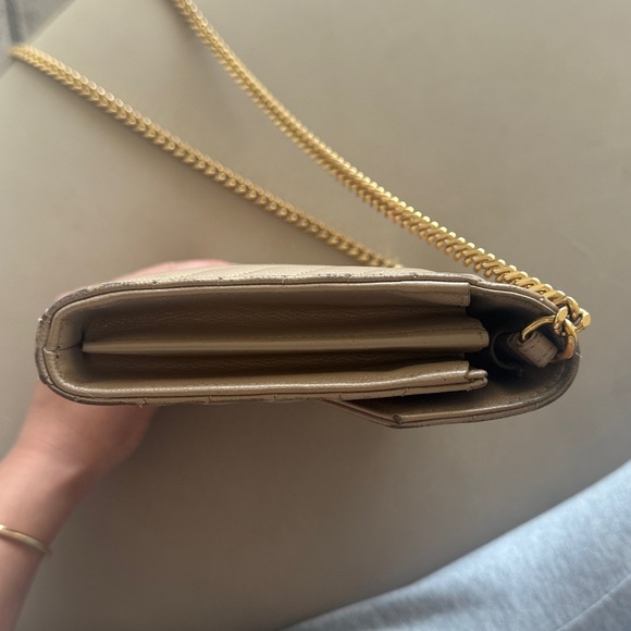 Yves Saint Laurent Taupe Quilted Leather Chain Bag - Picture 7 of 10